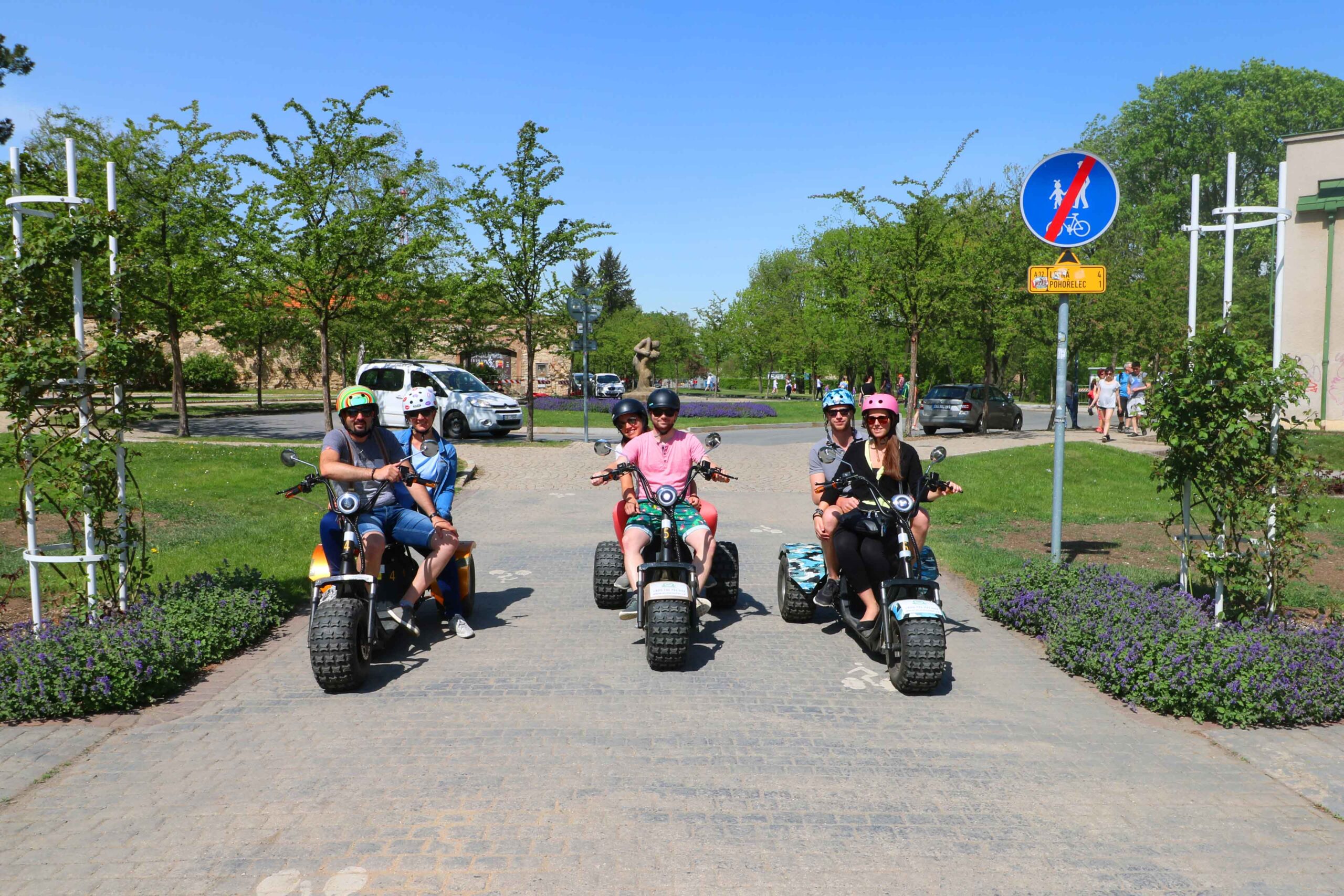 3 wheel escooter tour in the park